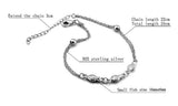 925 Sterling Silver Fisherman Bracelet Small Goldfish Anklet