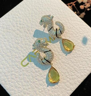 S925 Sterling Silver Water Drop Zircon Crystal Earrings DIY Accessory