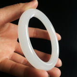 Zheru Jewelry Hetian Jade Bracelet for Women, 54-64mm, Elegant Princess Style