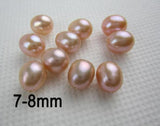 AA 7-8MM Pink Lavender Freshwater Pearl Earrings Matched Pair