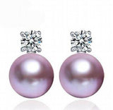 Freshwater 10-11mm Pearl Earrings Princess Style Wedding Jewelry