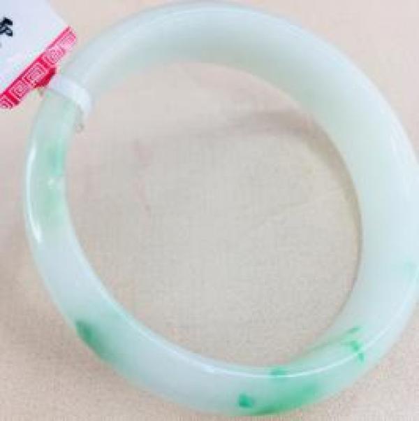 Natural Jadeite Bracelet 54-62mm Double Female Jade Gift Cert