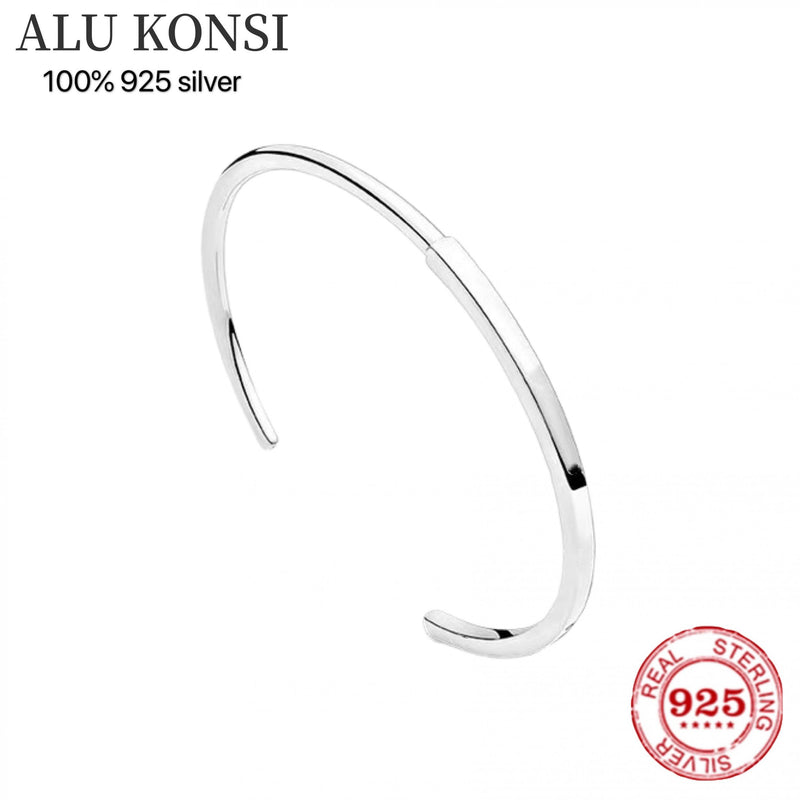 S925 Sterling Silver Rose Signature ID Pan Bracelet