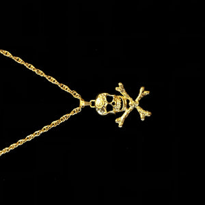 Vintage Punk Skull Head Pendant Necklace Halloween Gift