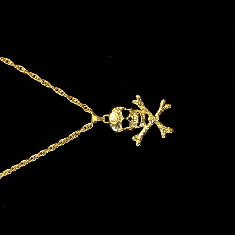 Vintage Punk Skull Head Pendant Necklace Halloween Gift