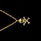 Vintage Punk Skull Head Pendant Necklace Halloween Gift