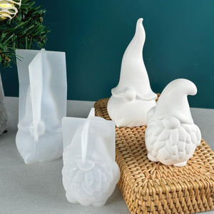 Christmas Dwarf Silicone Mold 3D Doll Plaster Mold Gnomes Epoxy Home Decor