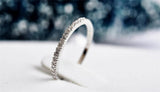Tibetan Silver Anti Allergy CZ Engagement Wedding Ring