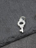 925 Sterling Silver Key Charms Pendants for Jewelry Making