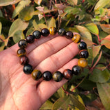 Yellow Red Tiger Eye Bracelet 20MM Big Round Bead Crystal Healing Stone