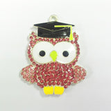 10pcs Graduation Owl Rhinestone Pendants 43MM*35MM