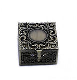 Rosary Bead Box Necklace Metal Christian Catholic Religious Jewelry Case