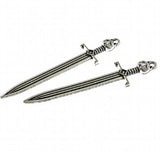 Vintage Cat Head Sword Charm Pendant Steampunk Jewelry Making Findings 65*14mm