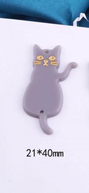 10pcs Cute Cat Earring Charms for DIY Jewelry Making