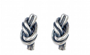 European 100% 925 Sterling Silver Knots Stud Earrings Unisex