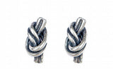 European 100% 925 Sterling Silver Knots Stud Earrings Unisex