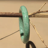 Zheru Jewelry Natural Burmese Jadeite Green Round Bracelet 54mm-64mm