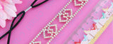 Crystal Rhinestone Heart Hair Elastic Hairband Headwear