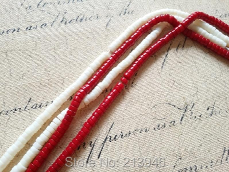 6*3MM 120Pcs Red/Natural Coral Loose Beads Strand