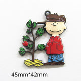 10pcs Christmas Thanksgiving Enamel Pendants for DIY Necklace Making