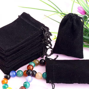 100Pcs 7x9cm Velvet Drawstring Pouch Jewelry Bag