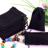 100Pcs 7x9cm Velvet Drawstring Pouch Jewelry Bag