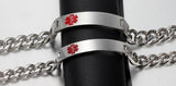 Stainless Steel Medical Bracelet for Men Jewelry Two Size