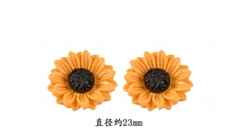 Resin Petal Beads Flowers Charms 40pcs/lot DIY Jewelry