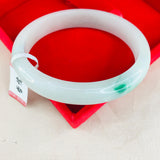 Zhe Ru Jewelry Natural Jadeite Bracelet Bicolor 54-62mm Female Jade Gift