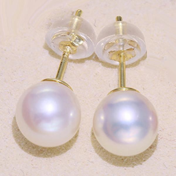 MeiBaPJ Freshwater Pearl Stud Earrings Wedding Jewelry Women