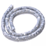 Colorful Flat Cylindrical Shell Bead 6mm for Jewelry Making DIY Bracelet