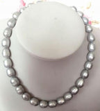 Gray Baroque Pearl Necklace 18in
