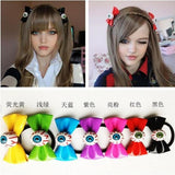 12pcs Zipper Bow Headband Eyes Hair Rope Hair Band
