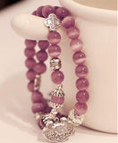 Tibetan Silver Opal Bracelet Women's Ethnic Jewelry