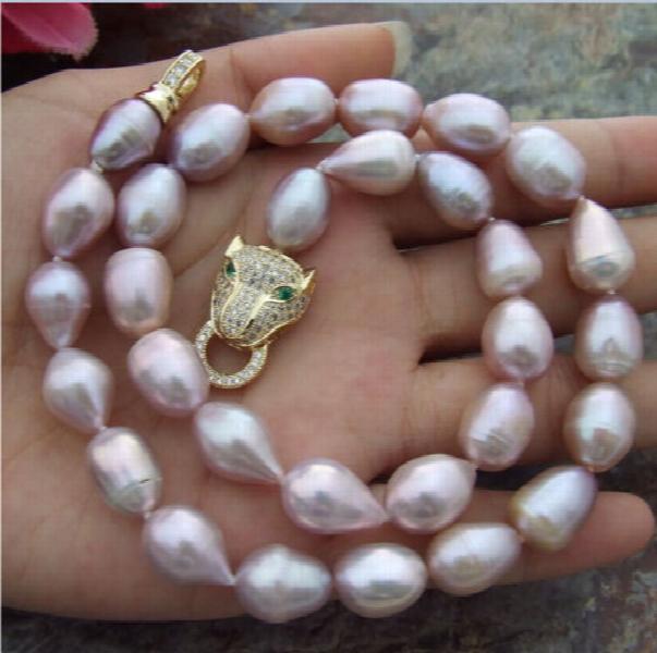 Baroque Lavender Pearl Necklace 18 inch