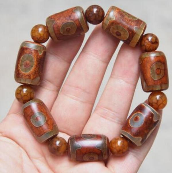22x16mm Tibet Oldagate Chakra Stone Bracelet Bead