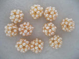5pcs Freshwater Pearl Loose Beads for DIY Jewelry Making, Round Shape