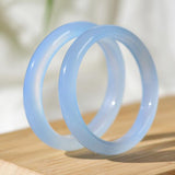 Zheru Jewelry Natural Agate Chalcedony Light 54mm-64mm Bracelet