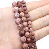 Red Wood Jasper Faceted Stone Beads 6/8/10mm
