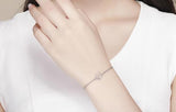 925 Silver Cat Heart Link Bracelet Women Silver Jewelry Gift