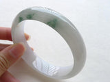 Zheru Jewelry Myanmar Jadeite Two-Tone Bracelet 54-64mm