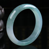 Zheru Jewelry Natural Burmese Jade 54-62mm Light Bracelet