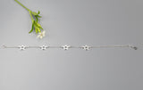925 Silver Star Charm Bracelet Adjustable Chain Bangle Wedding Gift