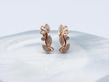 Rose Cut Out Flower Vine Shaped Drop Earrings for Wedding Party