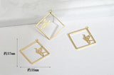 Alloy Triangle/Flower/Square Earring/Necklace DIY Jewelry Accessory