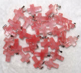 Natural Stone Cross Pendants for Jewelry Making Necklace DIY