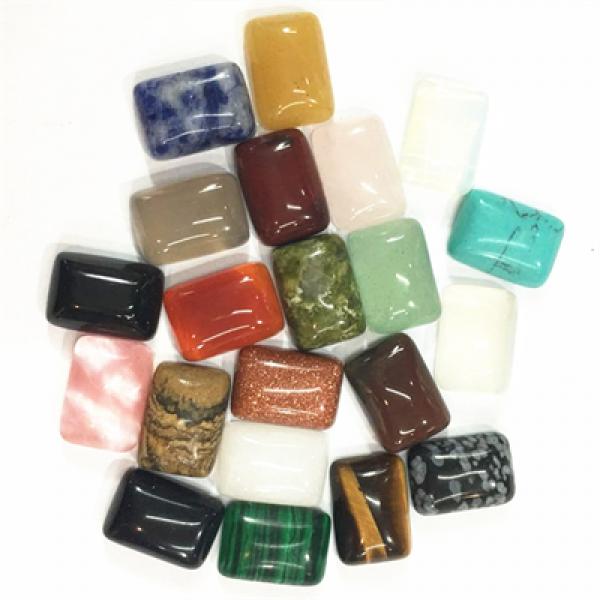 Natural Stone Cabochons Rectangle Beads for DIY Jewelry Making