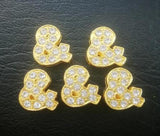 8mm Slide Charms Crown Butterfly Heart Star Flower Cross 120pcs