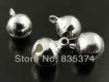 6mm Silver Plated Dangle Charms with Loop Small Bells - Jewelry Pendants