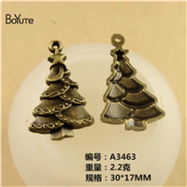 Vintage Christmas Tree Pendant Charms Antique Bronze DIY Jewelry Finding